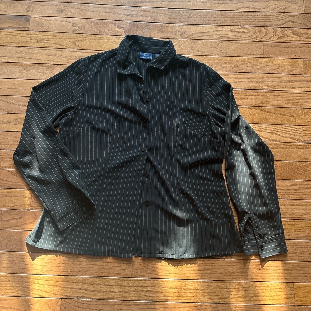 Laura Scott pinstriped button down